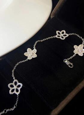 拉夫项链女五花高级感镶钻手链简约百搭锁骨链七夕生日礼物