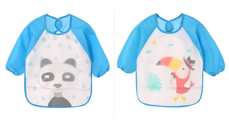 Eating and painting long-sleeved boys' bibs, reverse wearing and waterproof