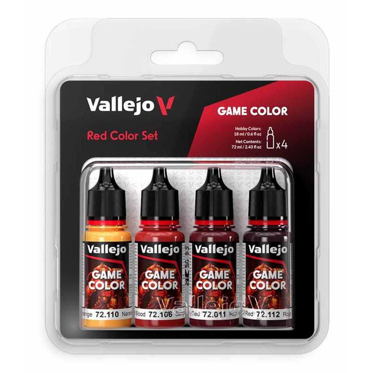 铸造模型 vallejo AV环保水性漆游戏GAMECOLOR系列套装色 4x18ml-图1