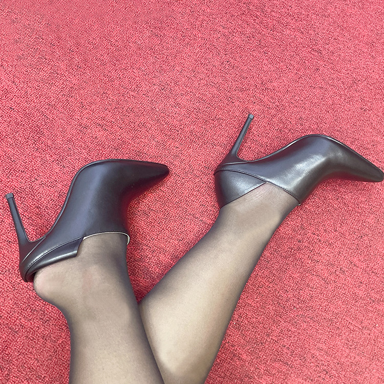 2025欧美春秋新品牛皮单鞋深口细跟尖头两穿舒适女鞋细跟高跟鞋,淘宝优惠券,粉丝福利购,淘宝优惠卷