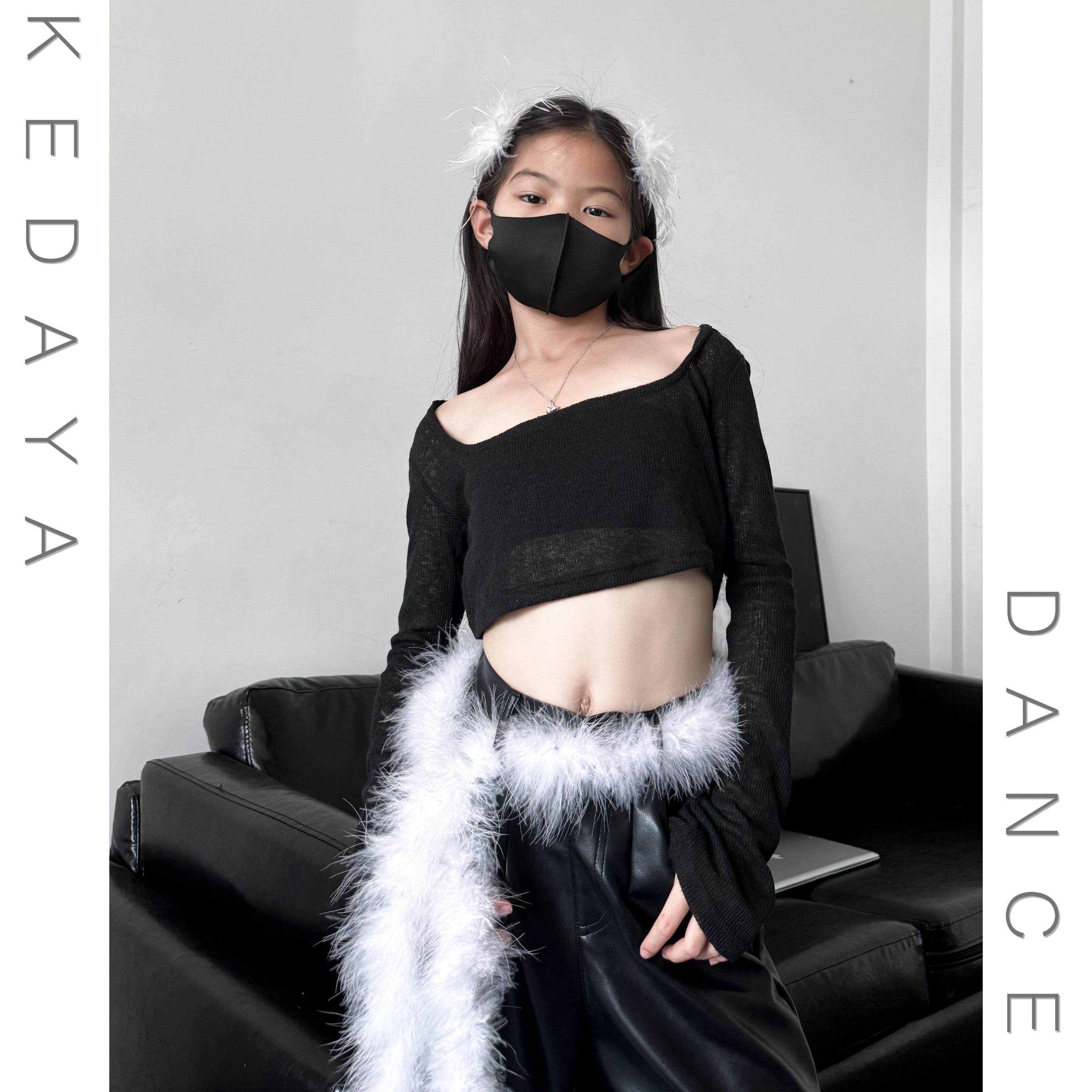 潮酷童装女童露脐连帽罩衣工装皮裤套装少儿女团爵士舞表演出服,淘宝优惠券,粉丝福利购,淘宝优惠卷