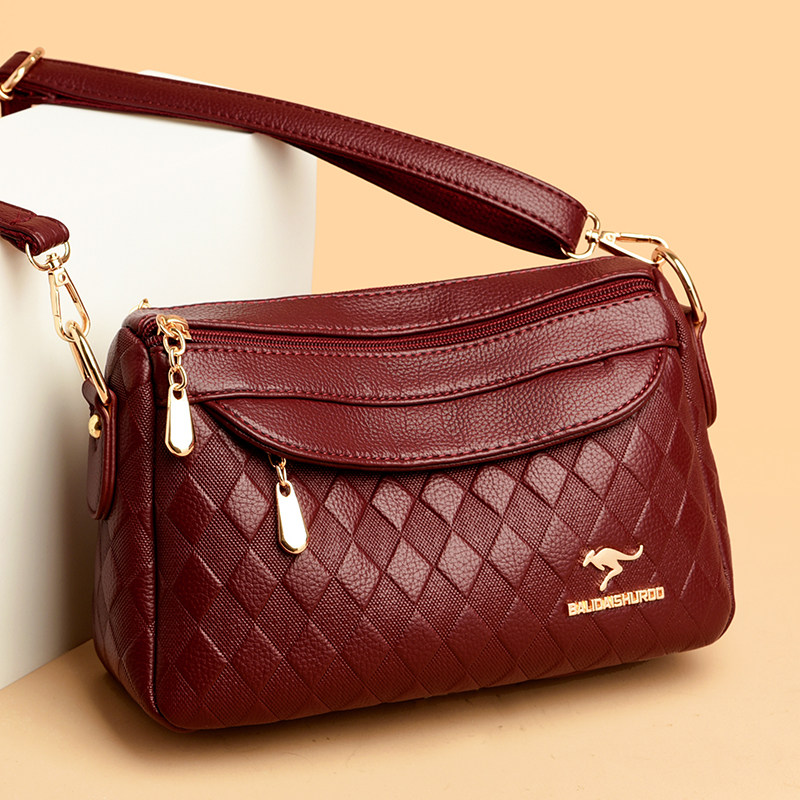 真皮中年妈妈包包女2025新款时尚百搭单肩斜挎包大气手提女士包潮,淘宝优惠券,粉丝福利购,淘宝优惠卷