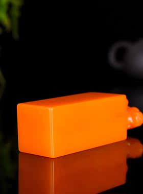 天然和田玉印章雕刻招财貔貅