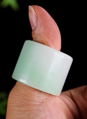 和田玉糖料玉石扳指戒指