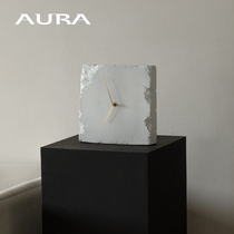 AURA retro crushing clock brick-and-clock creative minima medieval Nordic original cracks Silence Bench Clocks