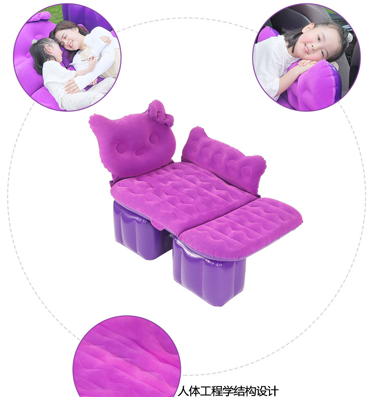 儿童宝宝车载充气床汽车睡觉神器后排旅行床SUV轿车后座折叠床垫 - 图3