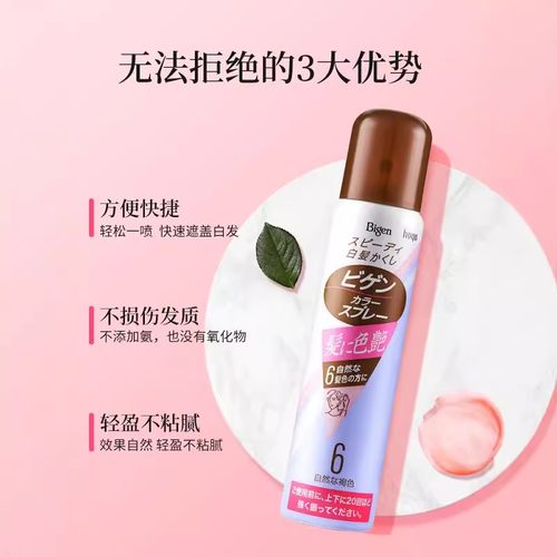 一次性染发喷雾喷黑头发白发遮盖神器纯植物美源染发剂日本进口 - 图0