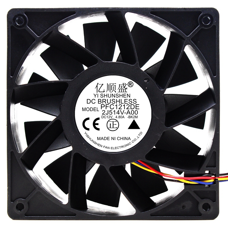 亿顺盛PFC1212DE 2J51K-A00-9E1B 12V 4.8A 12038 暴力大风量风扇 - 图3