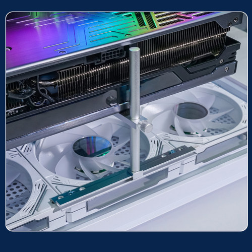 风扇位固定滑轨显卡支架机箱海景房12CM风扇立式显卡防压弯千斤顶 - 图3