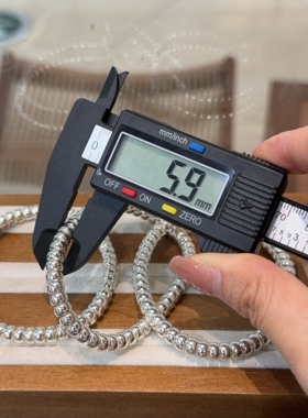 纯铜直切国潮新中式手串光面无相圆珠手链手串送女友SH