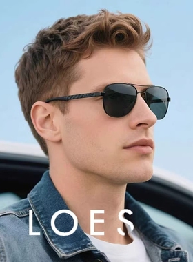 洛伊士26新款镀膜偏光碳纤维方框太阳镜开车驾驶钓鱼墨镜男女同款