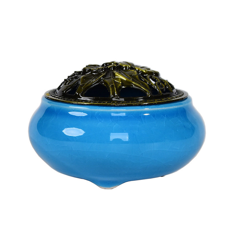 艾草燃烧盒艾柱香炉艾灸香炉艾条艾绒香炉陶瓷盘香七彩香炉香插,淘宝优惠券,粉丝福利购,淘宝优惠卷