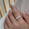 <Star Broken Dreams> Ni Ni's same natural pearl ring Seiko sterling silver garland open ring 2026 new style