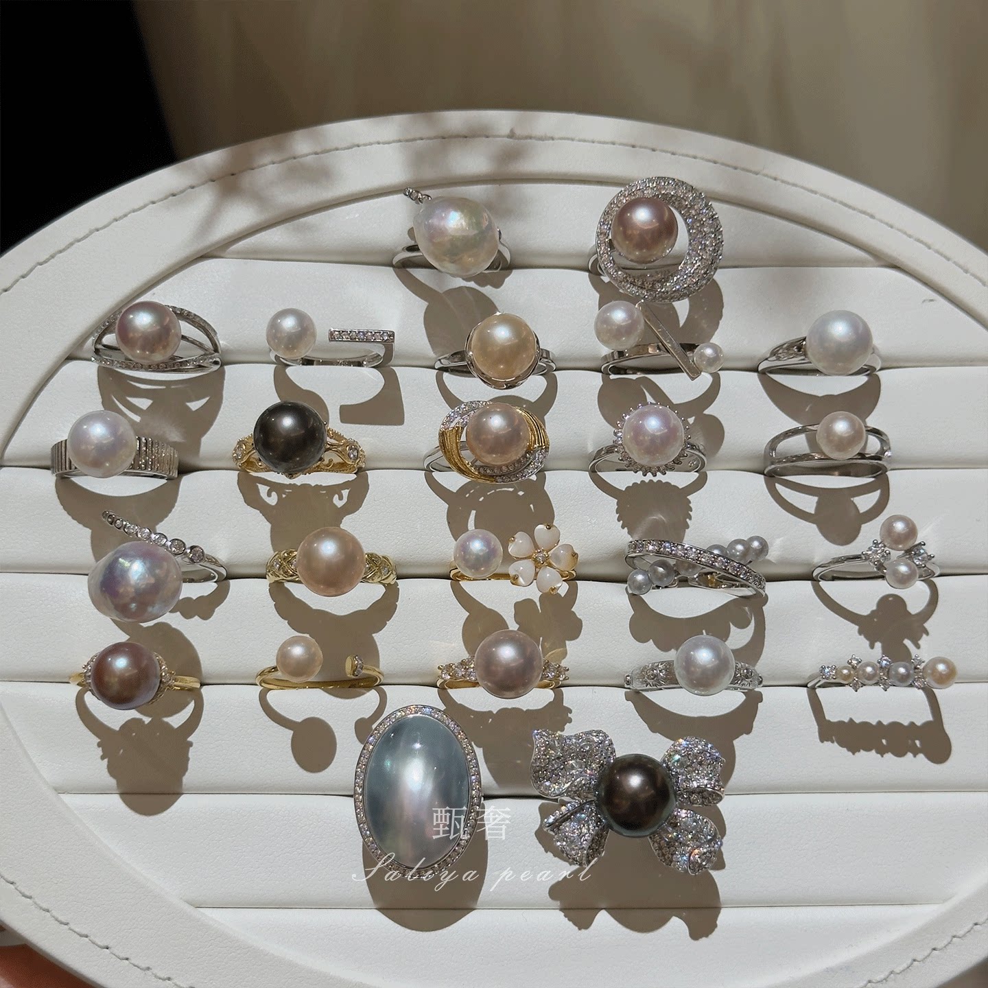 Zhenshe S925 sterling silver freshwater pearl ring collection