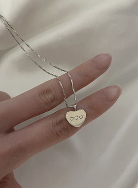 ins冷淡风爱心项链女新款锁骨链设计感嘻哈潮配饰小众饰品