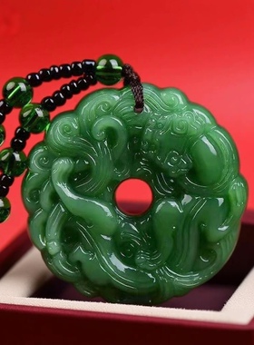 【吞财貔貅】时来运转招财平安扣纳福聚财本命年男女吊坠项链礼物