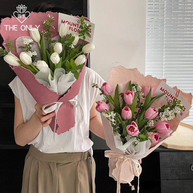 Weiyi Hand-Teared Dongba Paper Floral Wrapping Paper