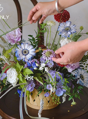 薇艺小花篮DIY花艺包装材料