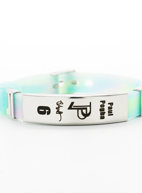 足球明星博格可调节大小手环金属