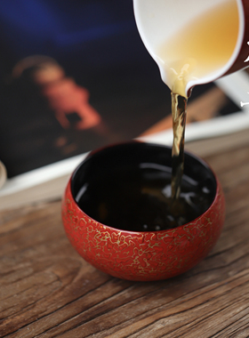 本曼大漆禅定杯髹漆手作主人杯