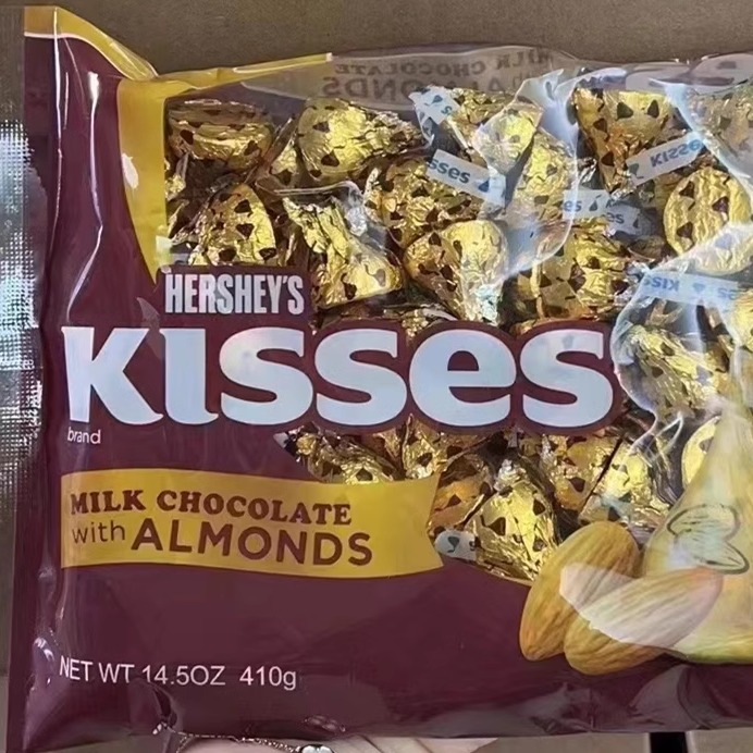 进口好时之吻巧克力HERSHEY'S Kisses大杏仁巴旦木夹心牛奶喜糖 - 图0