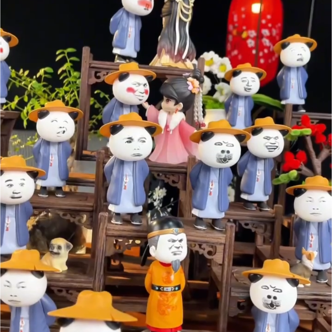 新款虾仁手办潮玩公仔可发声发光创意卡通摆件动漫搞笑 - 图0