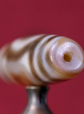 圣饰奇缘 天然真品西藏庙供院供老矿玛瑙 朱砂天地星辰天珠锁骨链