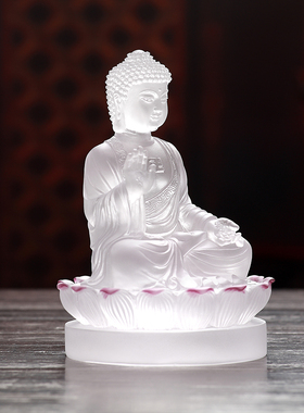 客厅供奉工艺品宗教风琉璃佛像