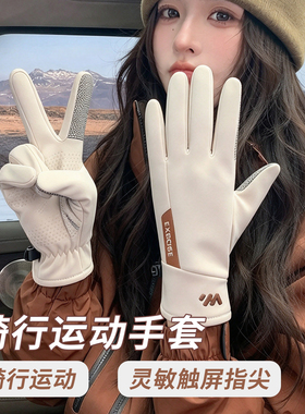 冬季男女骑行可触屏防寒保暖手套