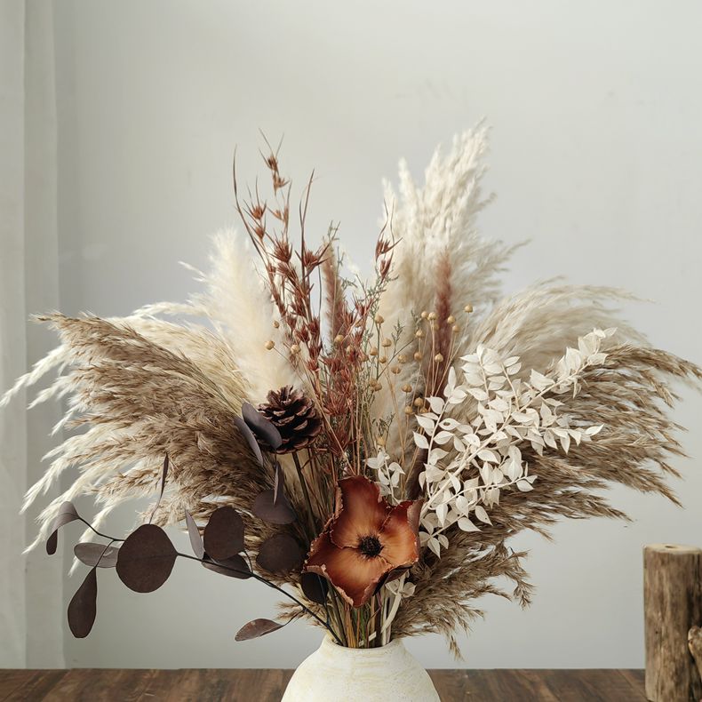 美拉德风干花真花天然芦苇花束居家商业摆设餐厅桌面花艺装饰摆件 - 图0