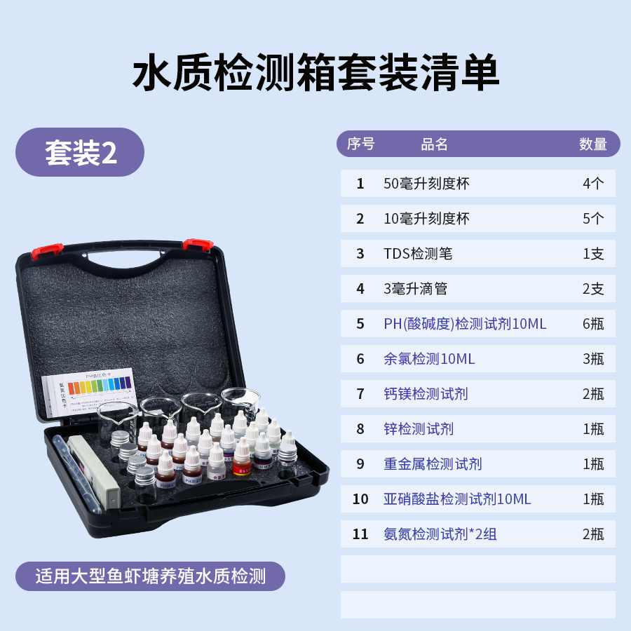 亚硝酸盐氨氮酸碱度ph总碱度总硬度硫化物鱼塘虾塘养殖水质检测盒,淘宝优惠券,粉丝福利购,淘宝优惠卷