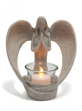 跨境现货教堂桌面树脂摆件天使烛台家居装饰品摆件树脂工艺品