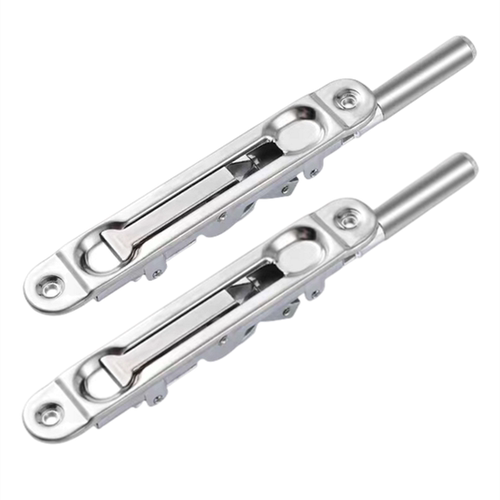 防盗门天地插销锁门栓不锈钢圆头锌合金插销入户大门带齿暗装插销 - 图3