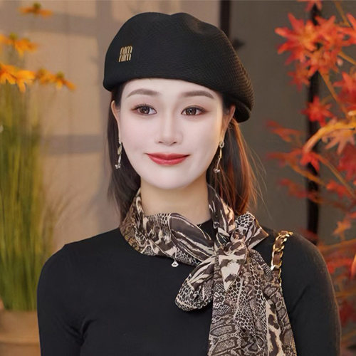 韩版时尚透气定型薄款前进帽春夏英伦复古反戴贝雷帽防晒帽子女款 - 图3