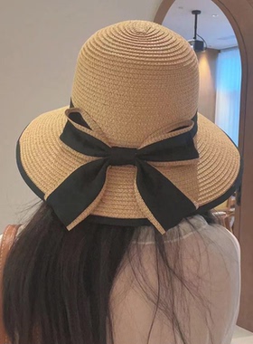 草帽户外女夏季海边度假遮阳防晒