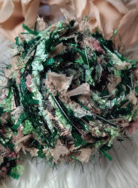 【包邮】手混线|南墙苔花|复古油画diy手编特色毛线手作包包配线