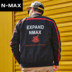 NMAX cỡ lớn nam triều cường mỡ áo bóng chày lỏng áo khoác bomber cộng với phân bón để tăng áo khoác dài tay - Áo khoác trang phục Áo khoác