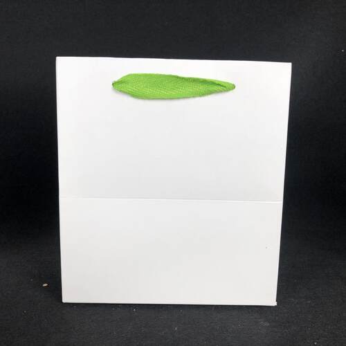 白色正方形礼品纸袋/白卡腹膜方体手提袋子现货可印字彩色提手 - 图1
