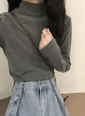 Women's German fleece half - high long - sleeve inner
