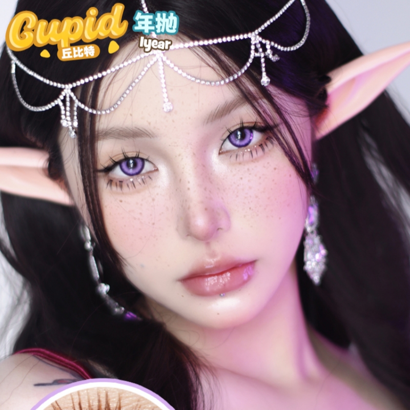 cupid丘比特显色cosplay美瞳红金绿海绵宝宝漫展隐形眼镜tj-图2