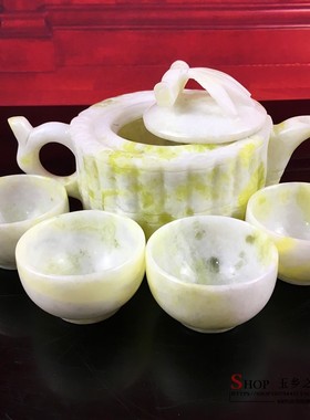 陕西竹节茶杯酒壶摆件