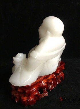 天然大肚佛保平安礼品阿富汗玉