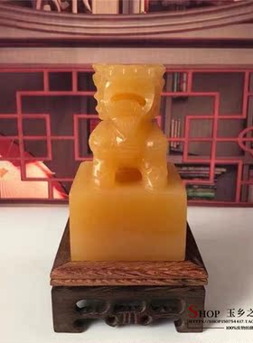天然麒麟印章玉玺摆件家居客厅