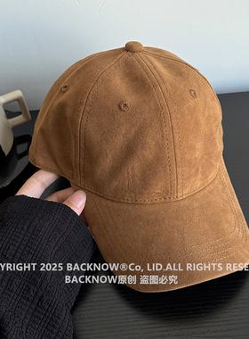 显脸小~2026翻毛皮棒球帽BACKNOW