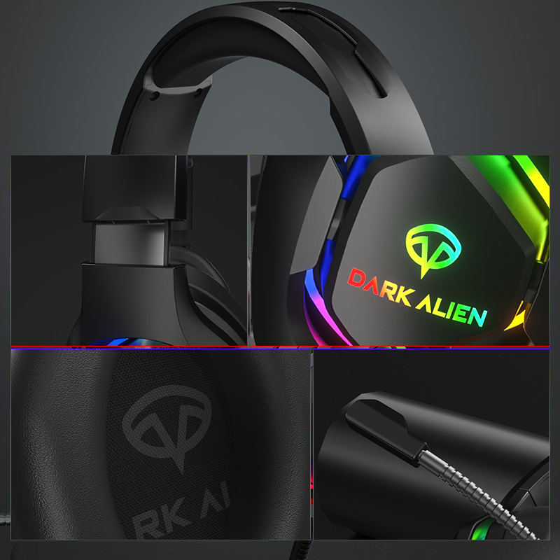 RGB Gaming Headphones 7.1 USB Earphone Game Headset有线耳机-图2