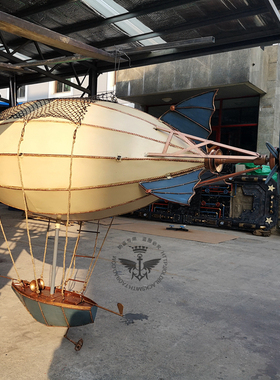 中世纪风欧洲飞船酒吧餐厅模型