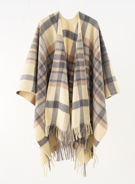 Fashionable ethnic shawl scarf for men and women with split