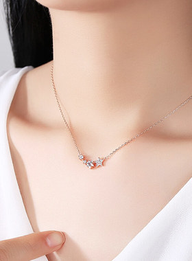 【999纯银】许愿星星项链带证书