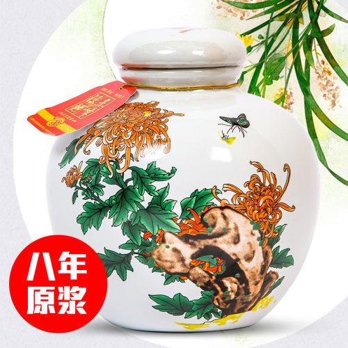 赤峰陈曲白坛八年原浆38度1000ml*4坛白酒整箱礼盒浓香型粮食酒 - 图1