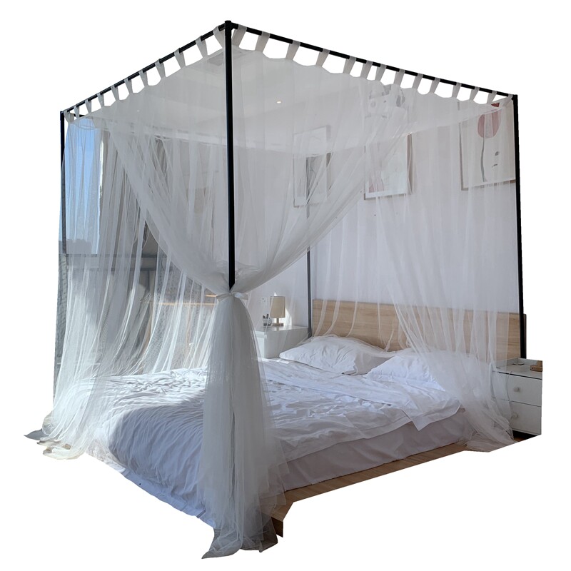 A类定制新款加大尺寸老式穿杆公主风宫廷蚊帐1.8m床1.2纹实木原色 - 图2